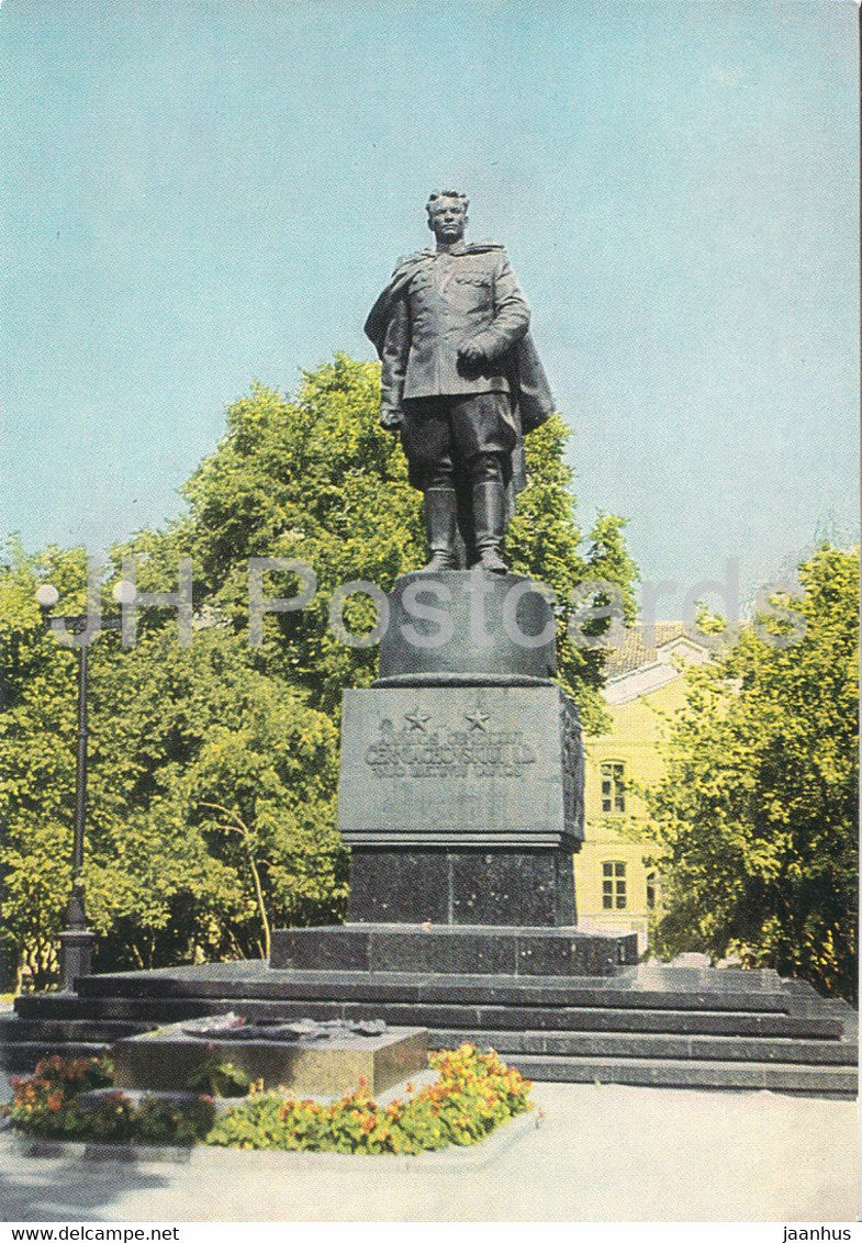 Vilnius - monument to Chernyakhovsky - postal stationery - 1972 - Lithuania USSR - unused - JH Postcards