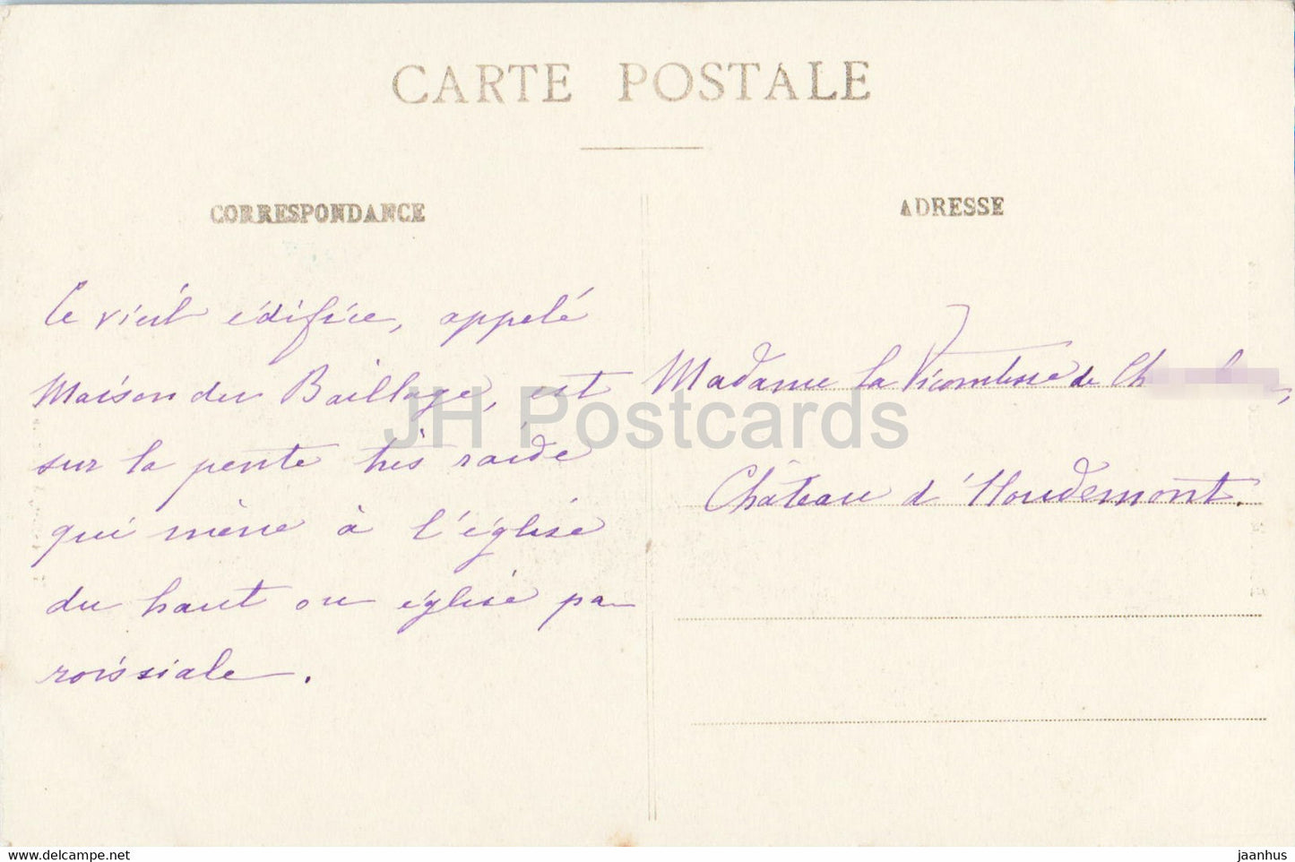 Bourmont - Rue des Chanoines - old postcard - France - used