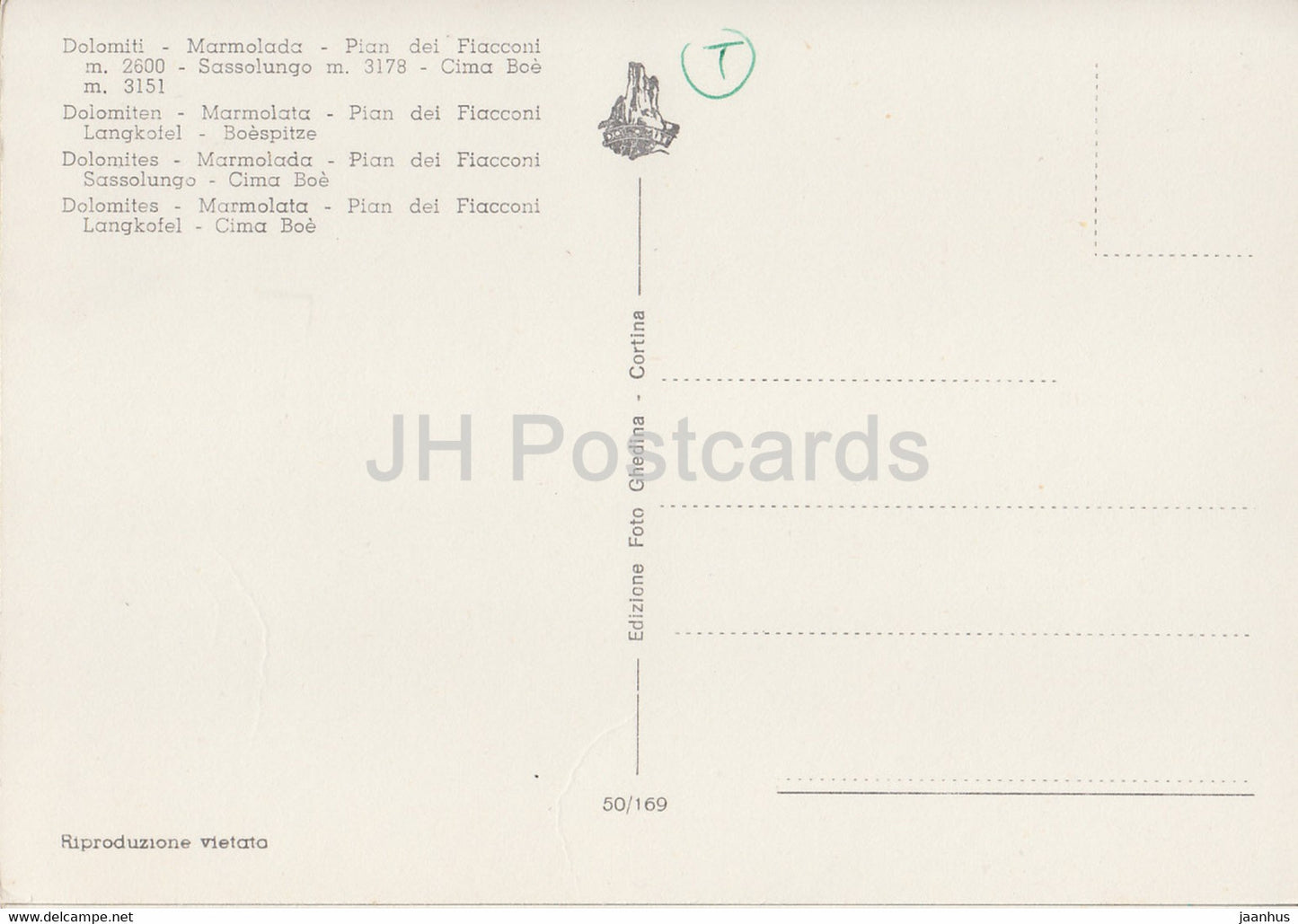 Dolomiti - Marmolada - Pian dei Fiacconi - Sassolungo - Cima Boe - Italie - inutilisé