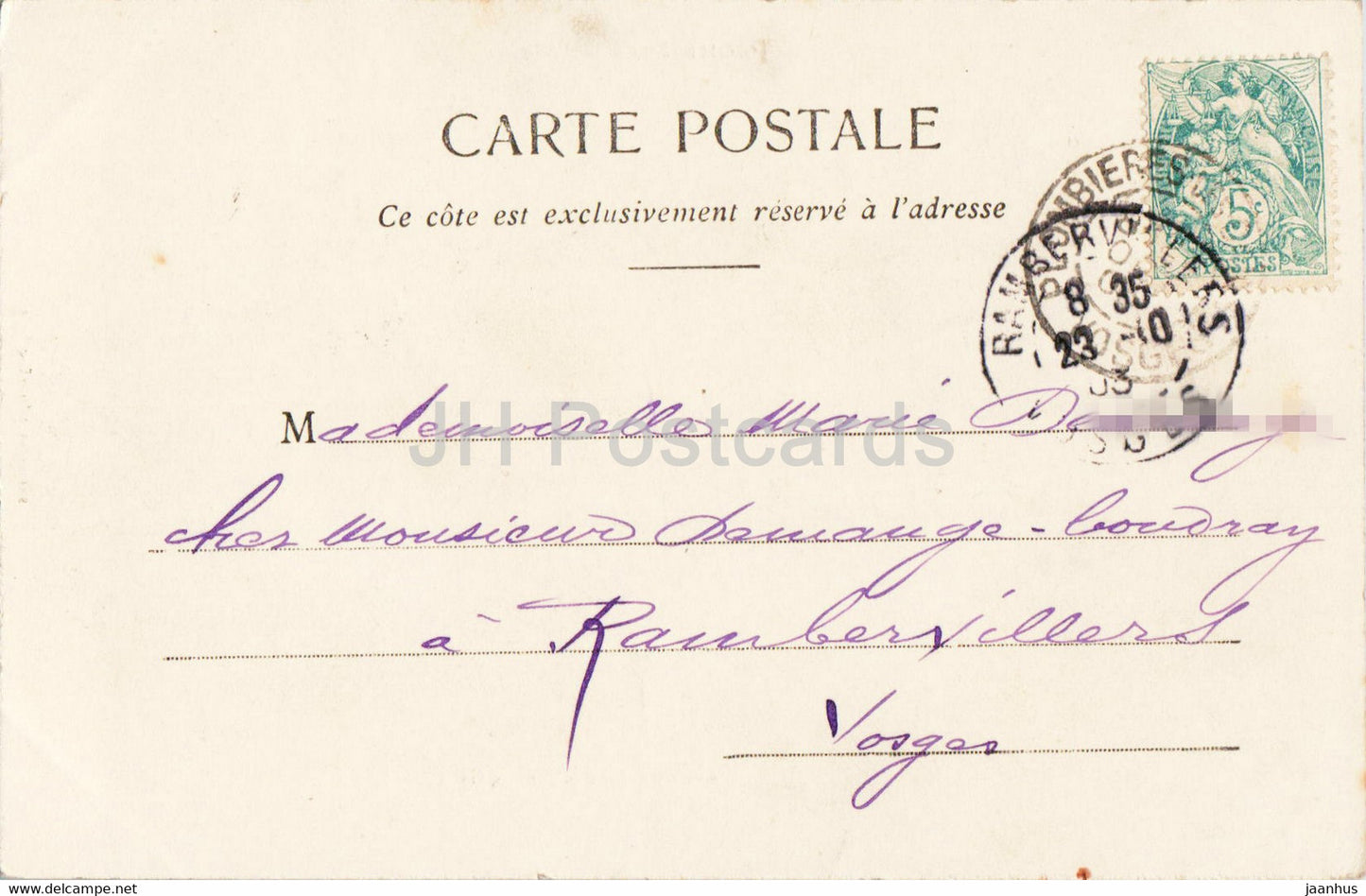 Plombieres - Avenue Louis Francais - alte Postkarte - 1903 - Frankreich - gebraucht