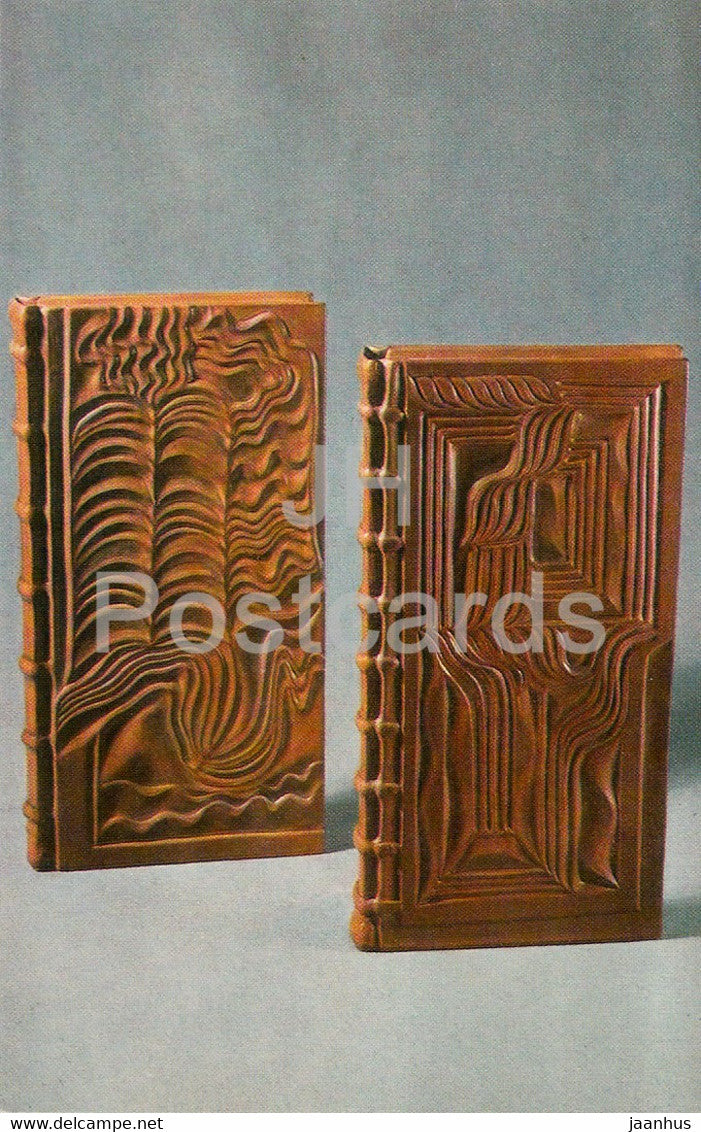 Covers of Visitors Books by E. Voss - Metalwork and Stamped Leather from Estonia - 1978 - Russia USSR - unused - JH Postcards