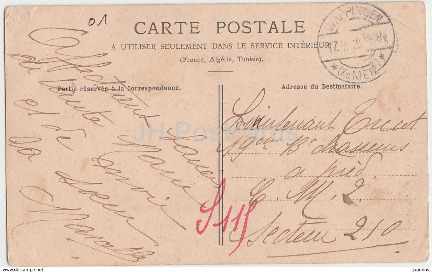 Belley - La Cathedrale - cathedral - 1919 - old postcard - France - used