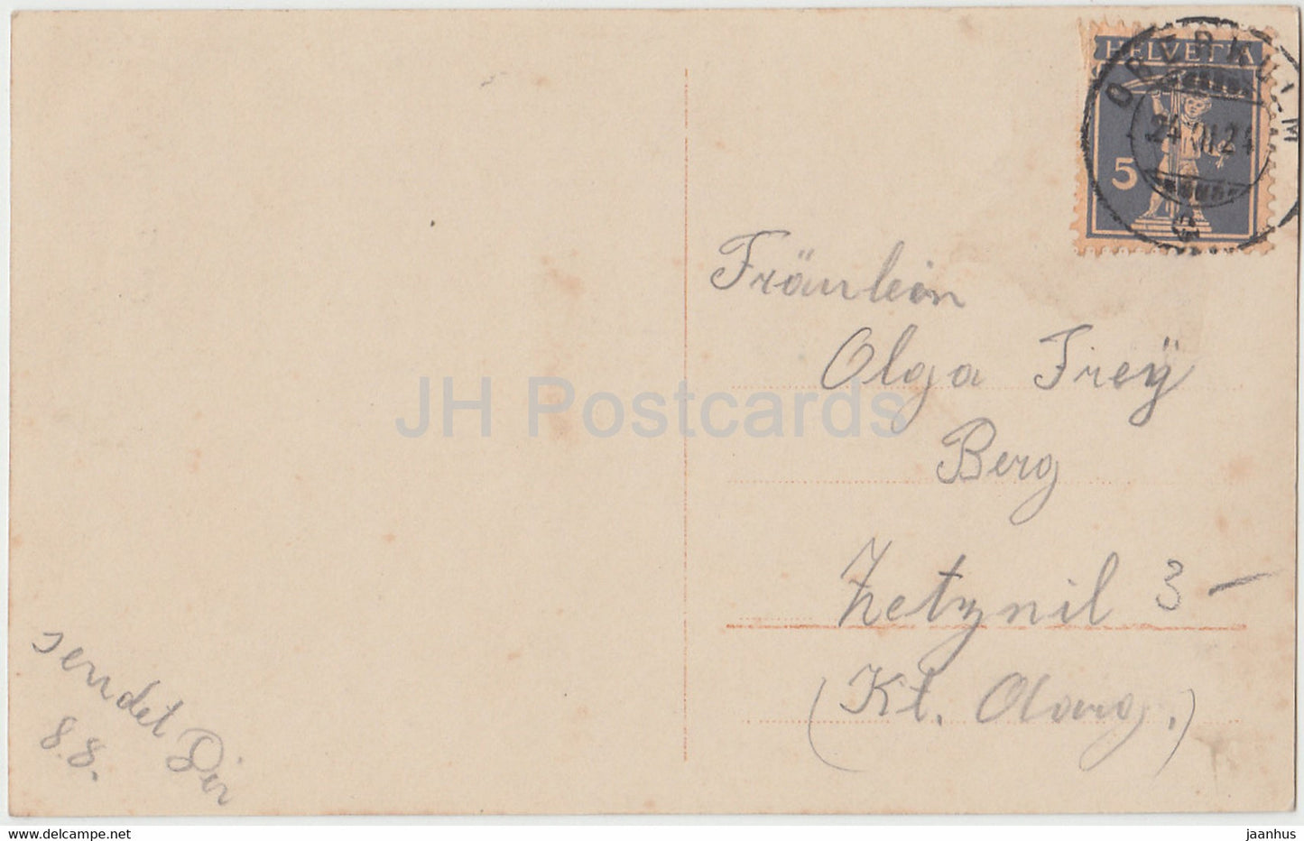 Carte de vœux de Noël - Frohliche Weihnachten - enfants - arbre - HB 8507/3 - carte postale ancienne - 1924 - Allemagne - utilisé