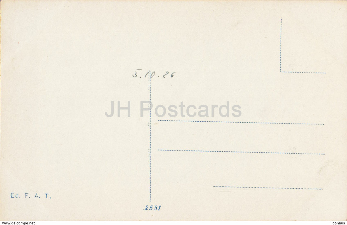 Trento - Fontana del Nettuno e casa Rella - 2531 - old postcard - 1926 - Italy - used