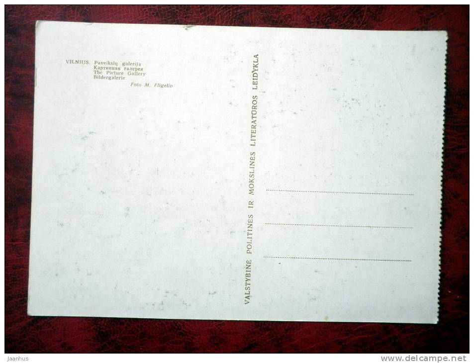 Vilnius - The Picture Gallery - Lithuania - USSR - unused - JH Postcards