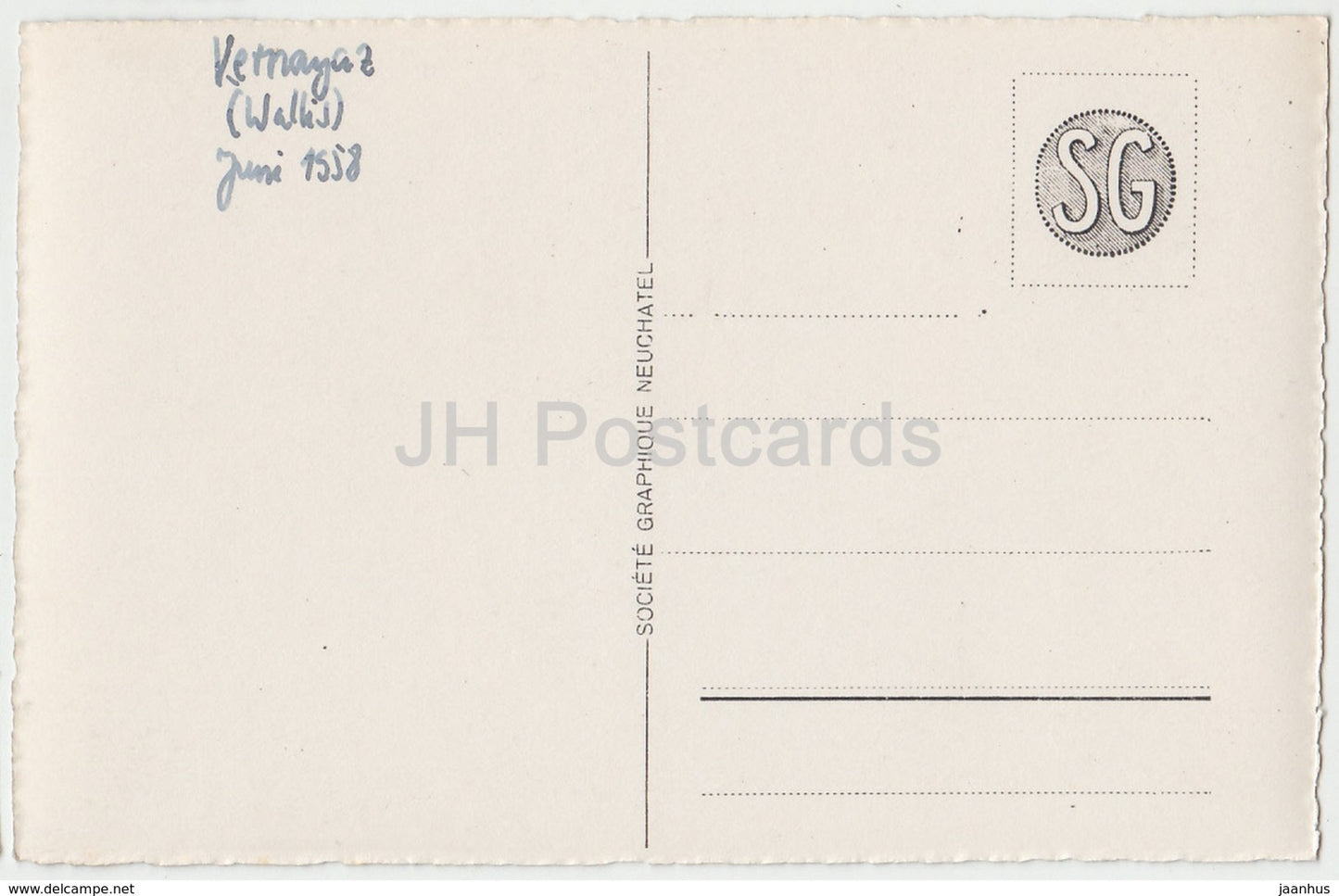 Cascade de Pissevache Vernayaz – 7107 – Schweiz – 1958 – gebraucht