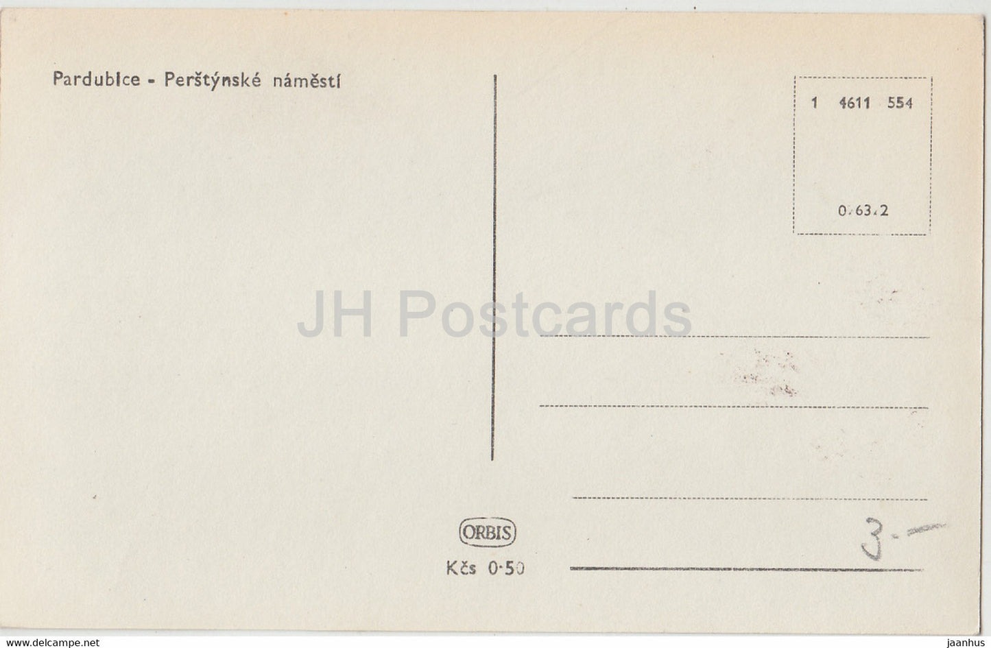 Pardubice - Perstynske namesti - alte Postkarte - Tschechoslowakei - Tschechische Republik - unbenutzt