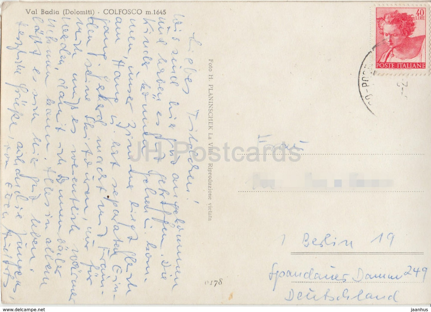 Val Badia - Dolomiti - Colfosco 1645 m - Italy - used