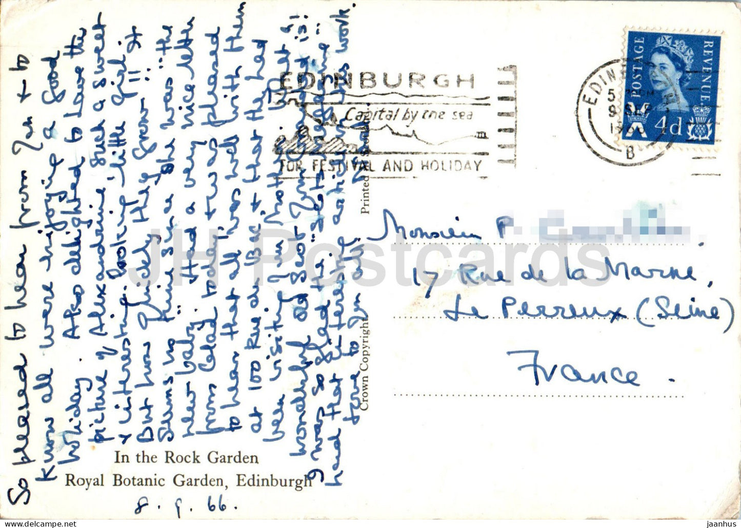 Edinburgh - In the Rock Garden - Royal Botanic Garden - 1966 - Scotland - United Kingdom - used