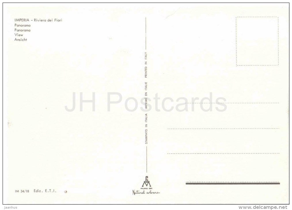 panorama - Riviera dei Fiori - Imperia - IM 34/18 - Italia - Italy - unused - JH Postcards
