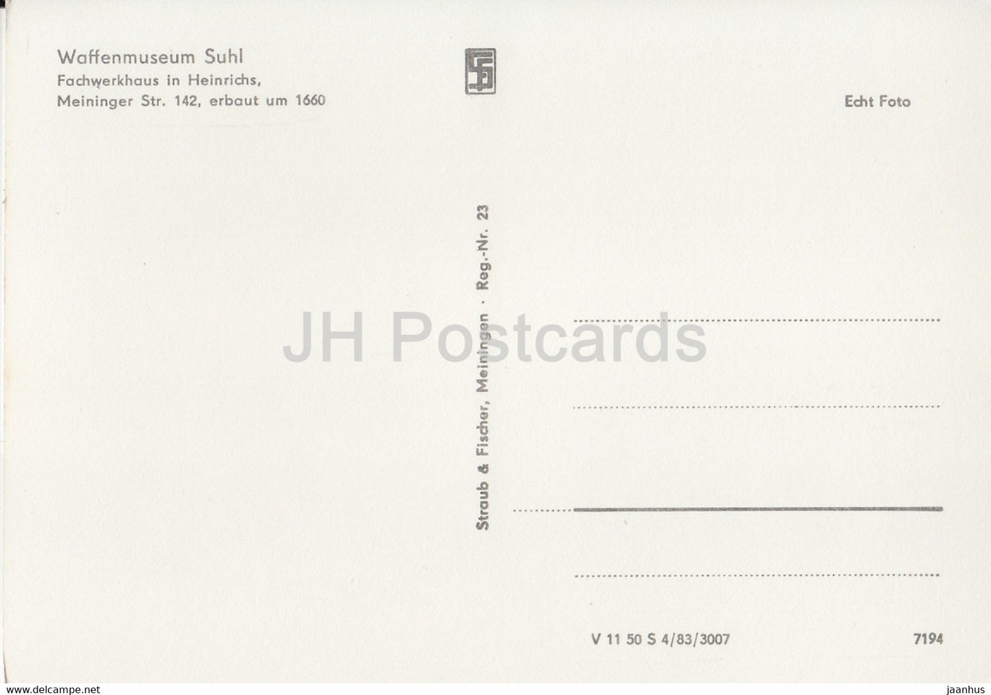 Fachwerkhaus in Heinrichs - Meininger Str - Waffenmuseum Suhl - DDR Germany - unused