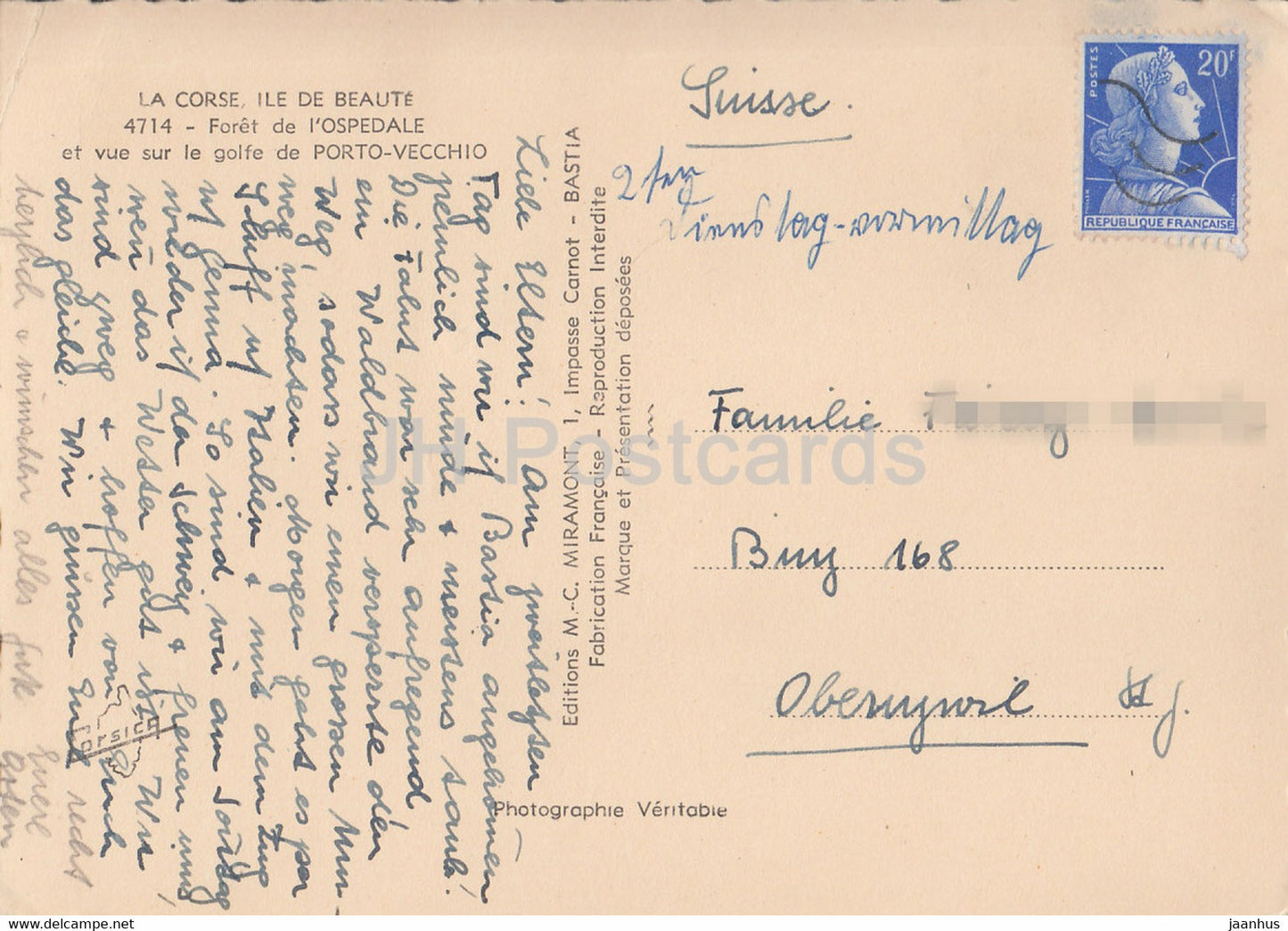 L'Ospedale - Corse - Vue sur le Golfe de Porto Vecchio - France - used