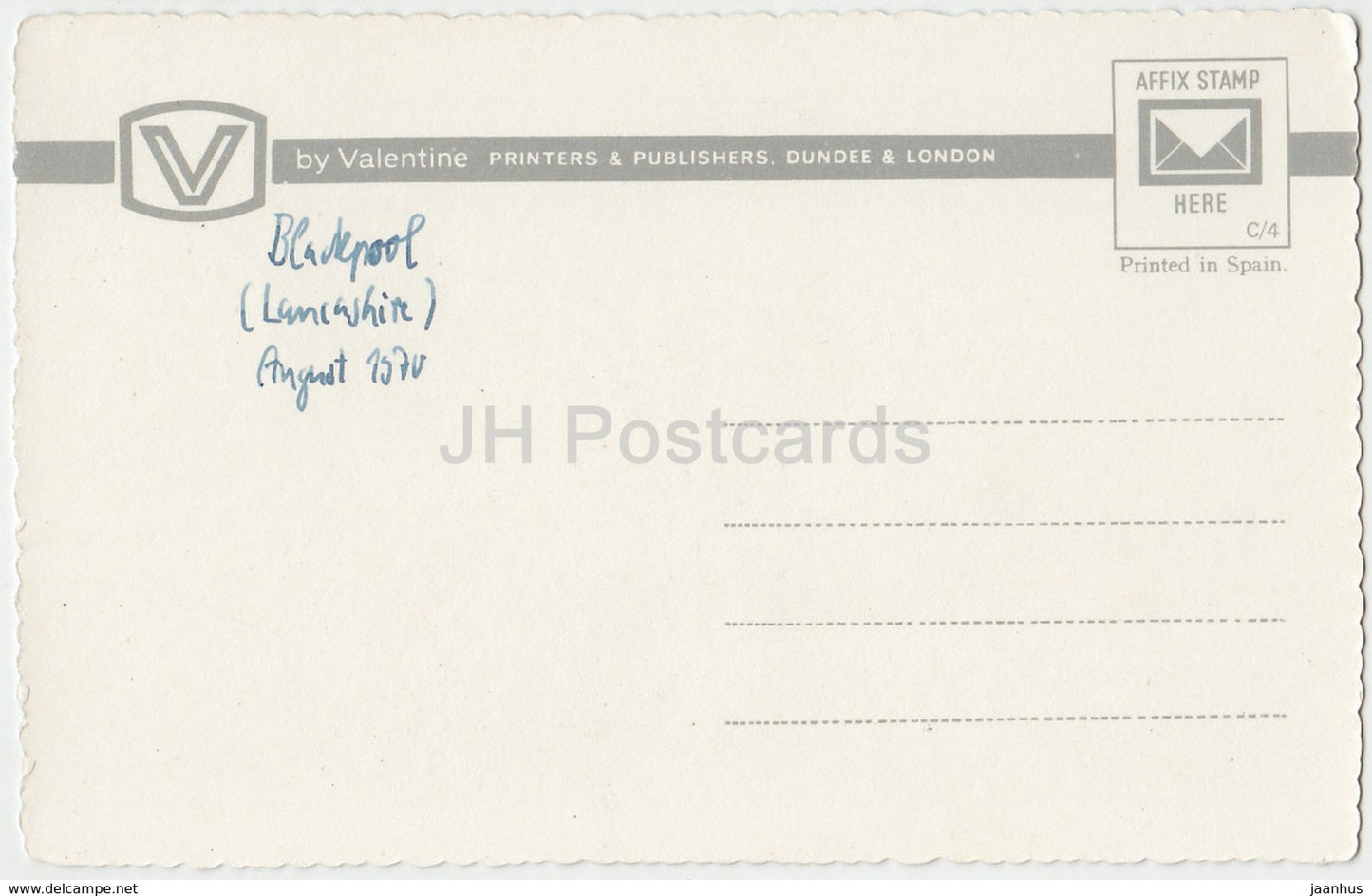 Blackpool - Rough Sea from North Pier - ET.4314 - 1970 - United Kingdom - England - used