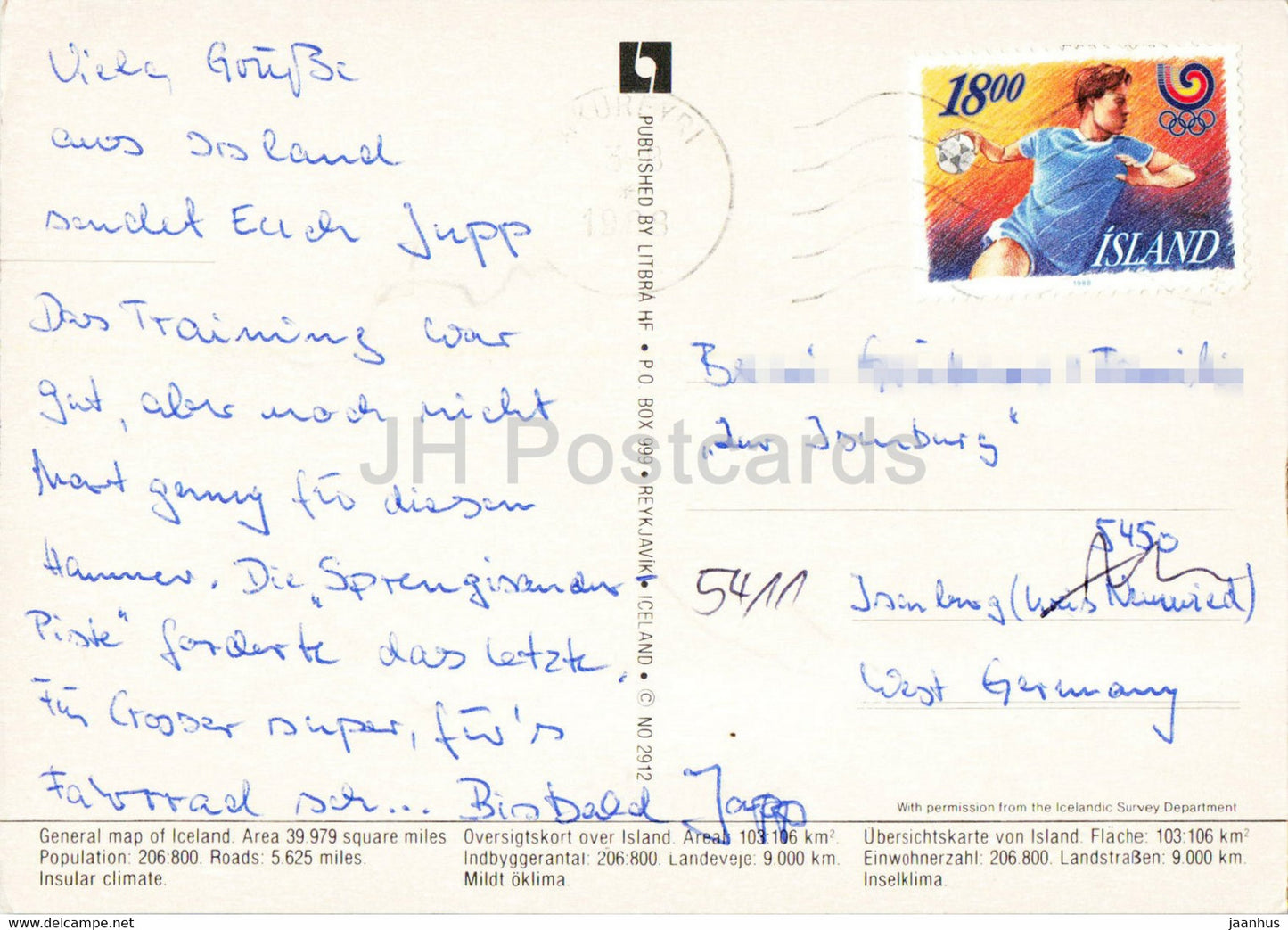 General Map of Iceland - 1988 - Iceland - used