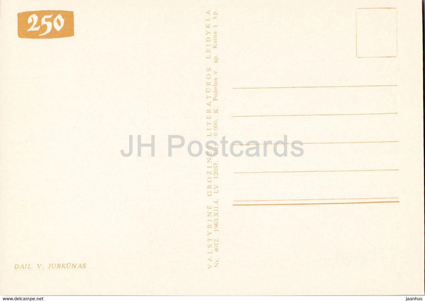 Gemälde von V. Jurkunas – Pilze – litauische Kunst – 1963 – Litauen UdSSR – unbenutzt