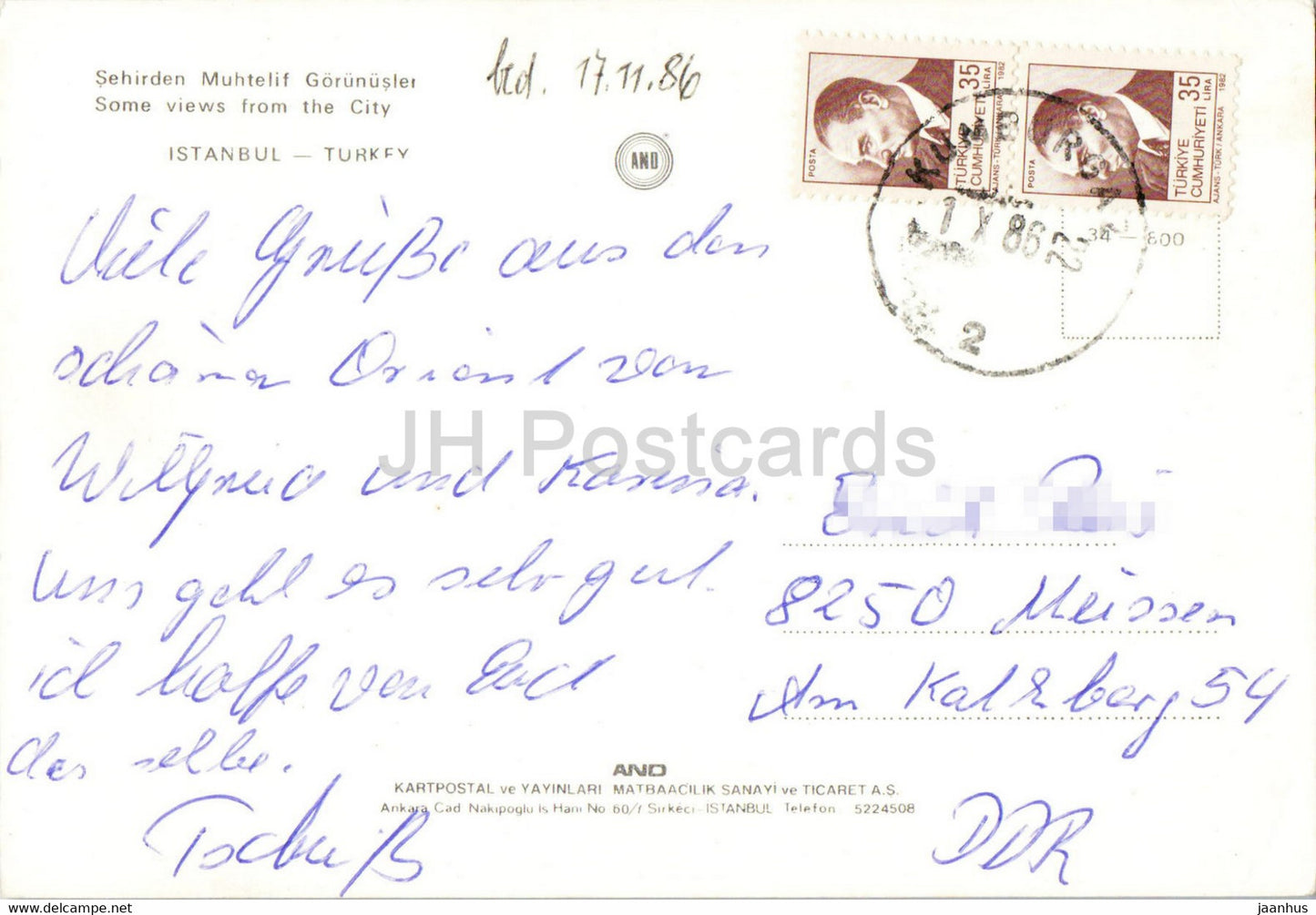 Istanbul - Quelques vues de la ville - ET - 1986 - Turquie - occasion