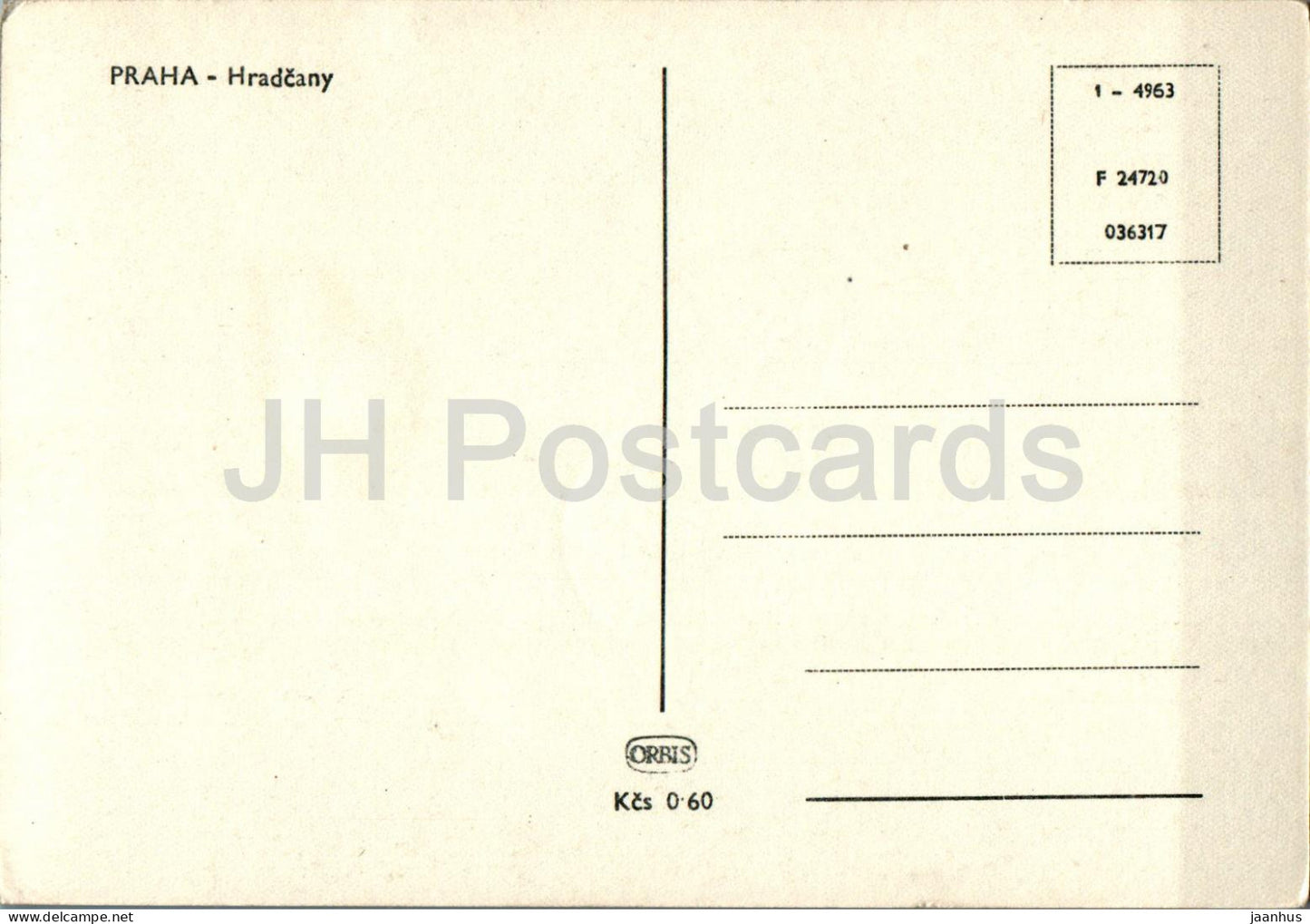 Praha - Prague - Hradcany - bridge - old postcard - Czech Republic - Czechoslovakia - unused