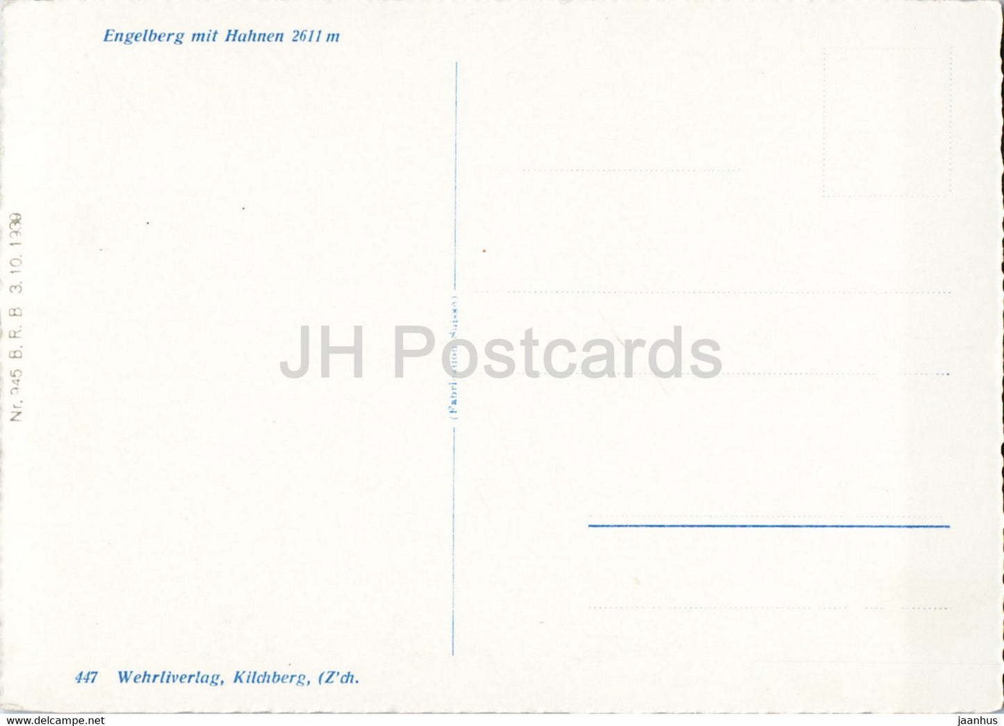 Engelberg mit Hahnen 2611 m - 447 - old postcard - Switzerland - unused