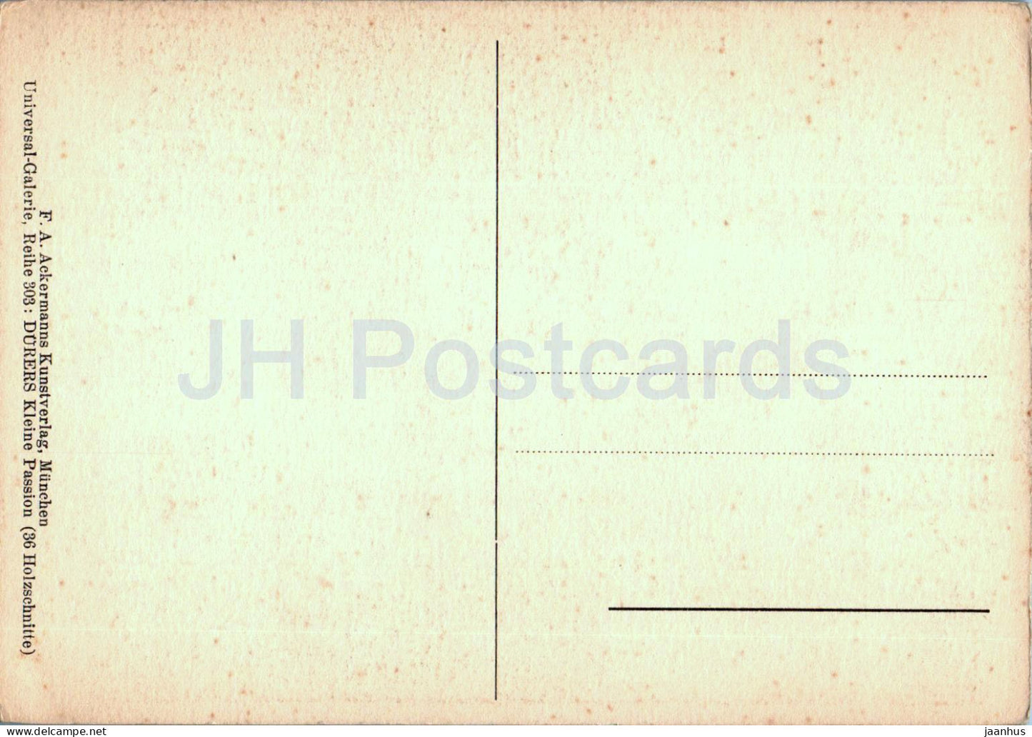 Gravure d'Albrecht Dürer - Christus vor Hannas - 3164 - Art allemand - carte postale ancienne - Allemagne - inutilisée