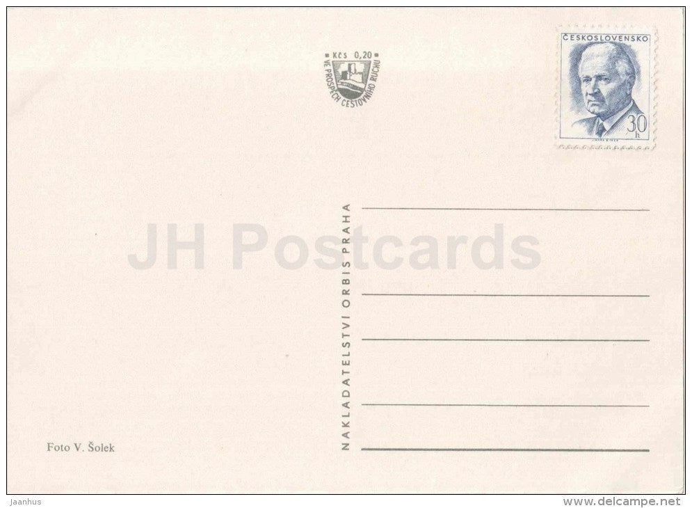 Lazne Dubi - spa - church - Czechoslovakia - Czech - unused - JH Postcards