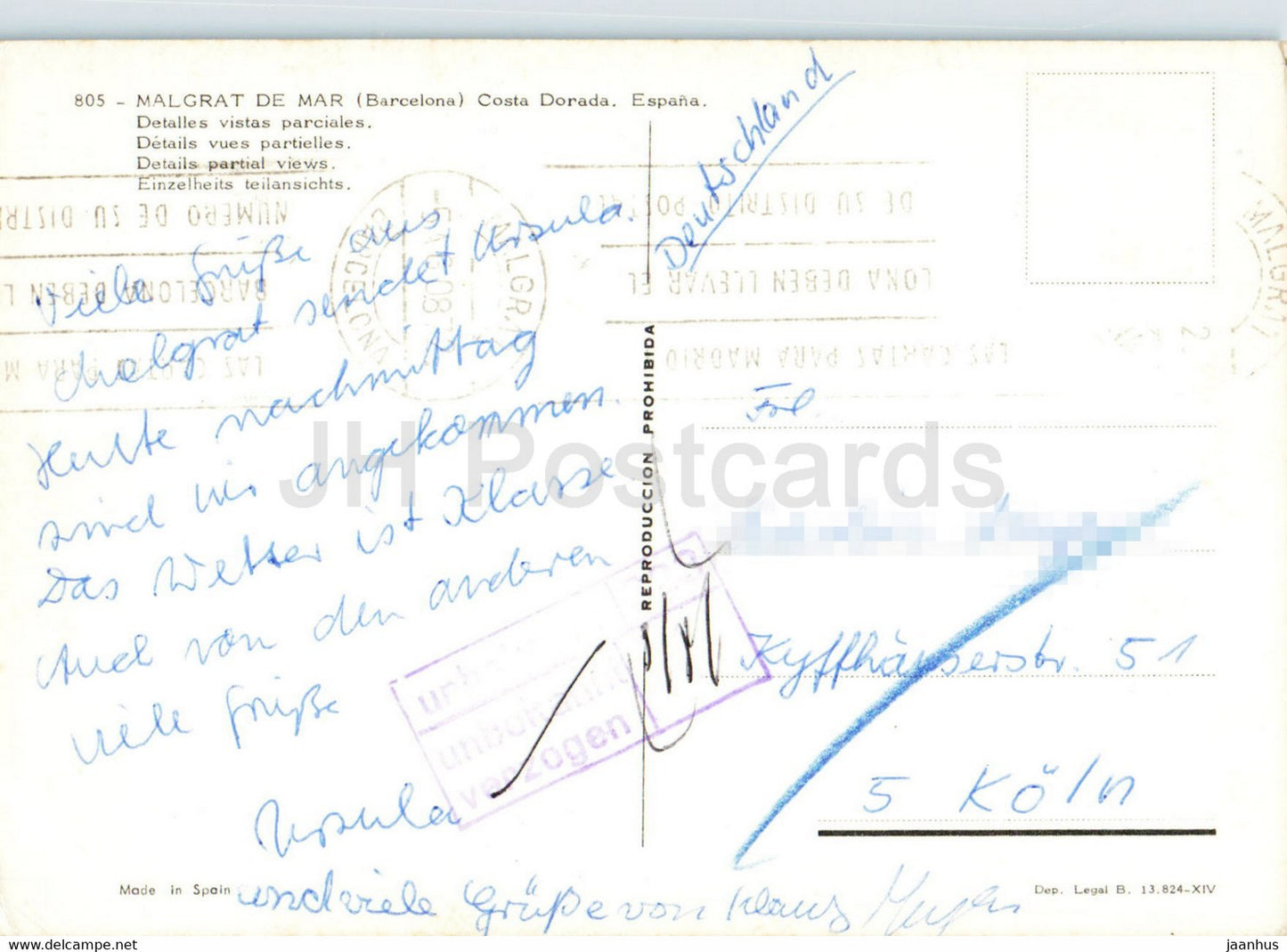 Malgrat de Mar - Costa Dorada - Detalles vistas parciales - beach - panorama - 805 - Spain - used