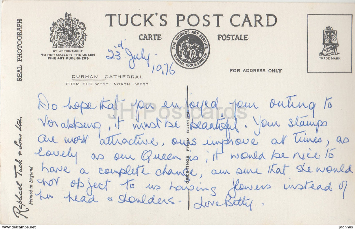 Kathedrale von Durham – Von Westen nach Nordwesten – Vereinigtes Königreich – 1976 – England – gebraucht