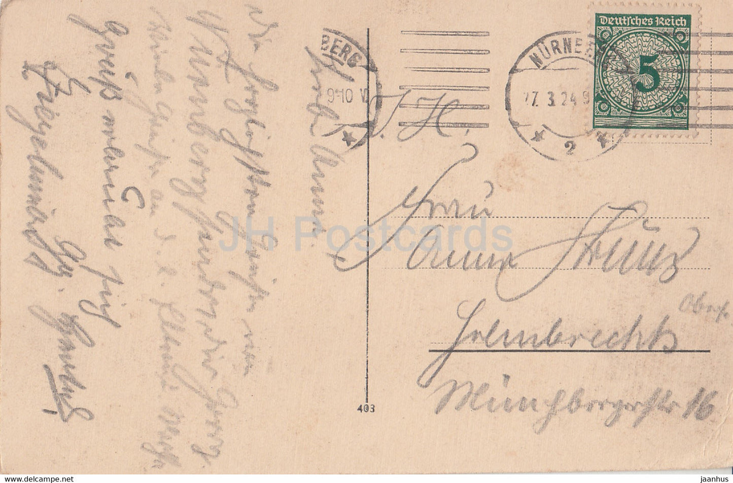 Nürnberg - Stadttheater - Theater - Nürnberg - 403 - alte Postkarte - 1924 - Deutschland - gebraucht