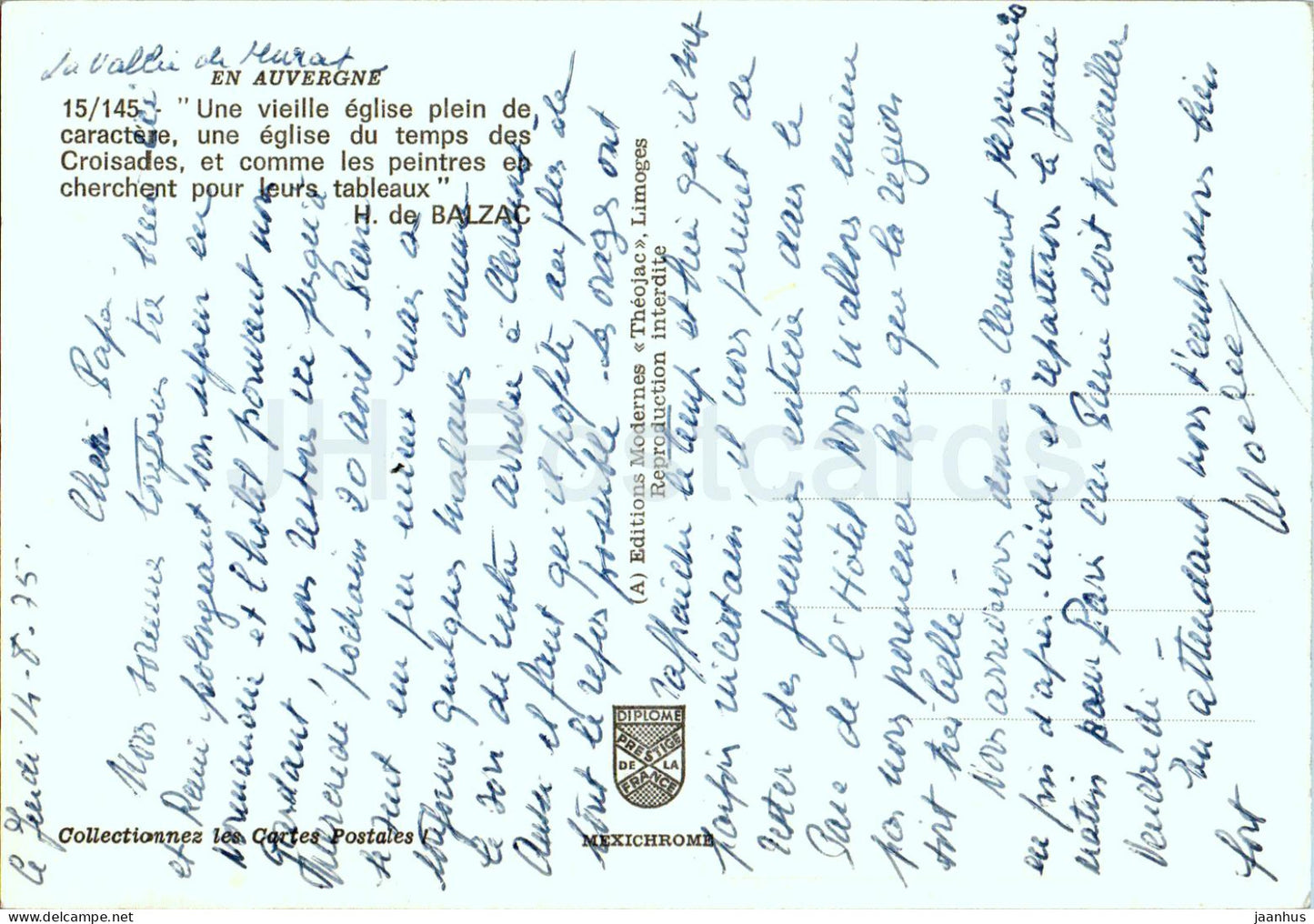 En Auvergne - 15/145 - 1975 - France - used