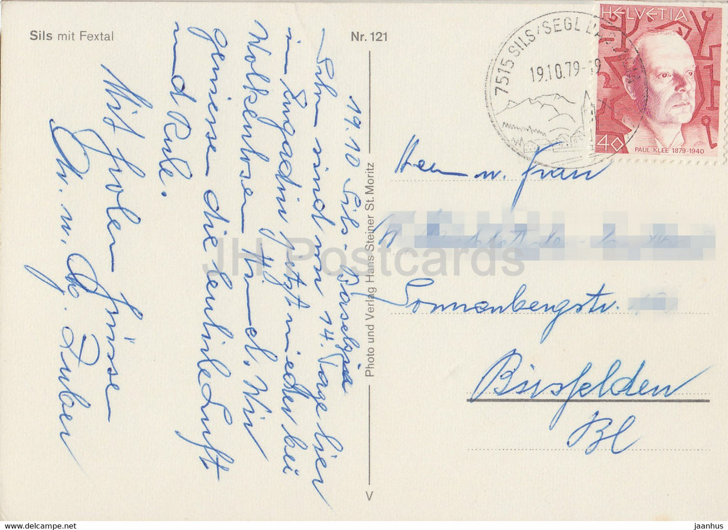 Sils mit Fextal - 121 - 1979 - Suisse - d'occasion