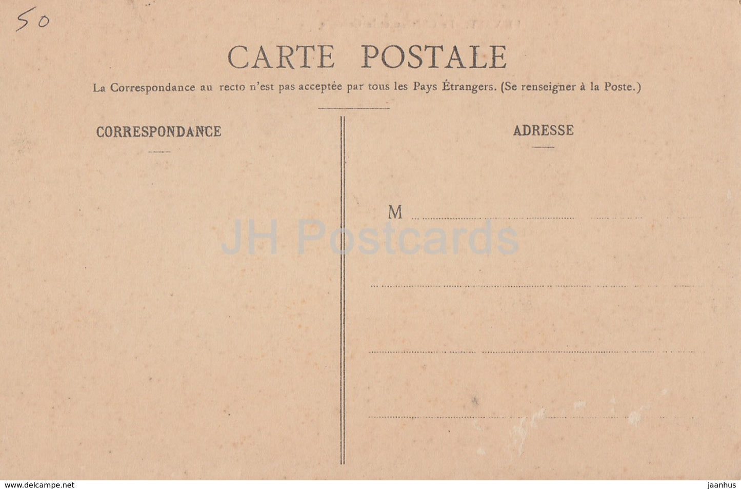 Le Vast - Le Chateau et la Cascade - Schloss - alte Postkarte - Frankreich - unbenutzt