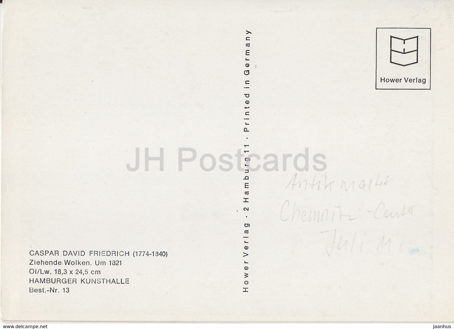 Gemälde von Caspar David Friedrich - Ziehende Wolken - Wolken - Deutsche Kunst - Deutschland - unbenutzt