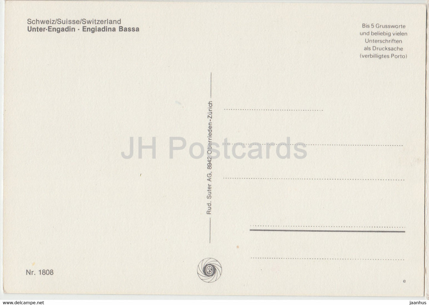Unter Engadin - Engiadina Bassa - multiview - 1908 - Switzerland - unused