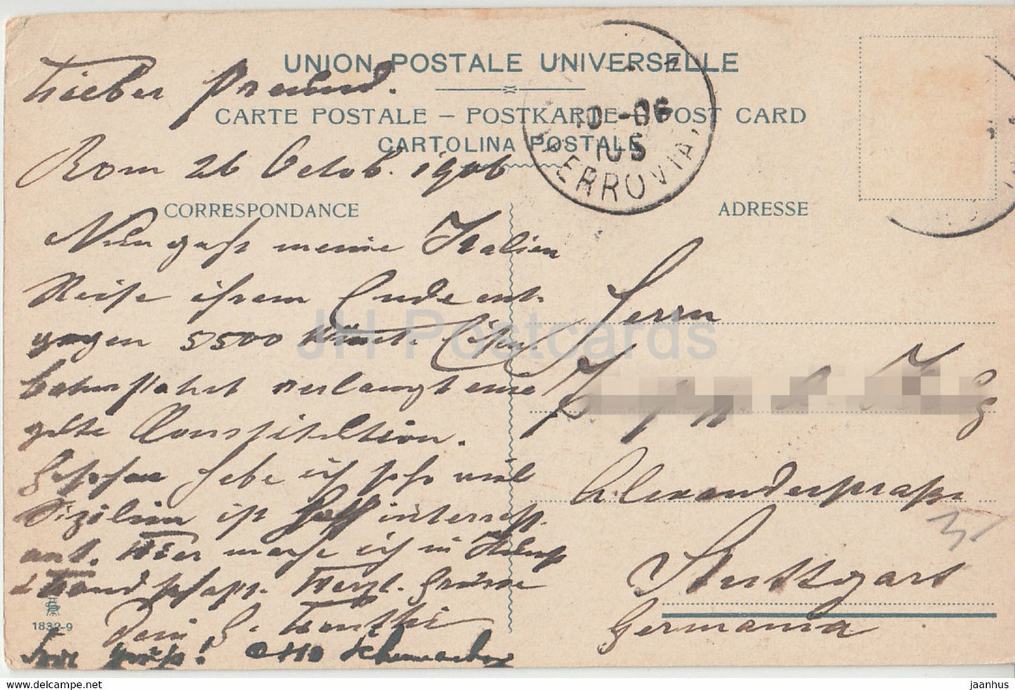 Roma - Rupe Tarpea - Rome - illustration - carte postale ancienne - 1906 - Italie - utilisé
