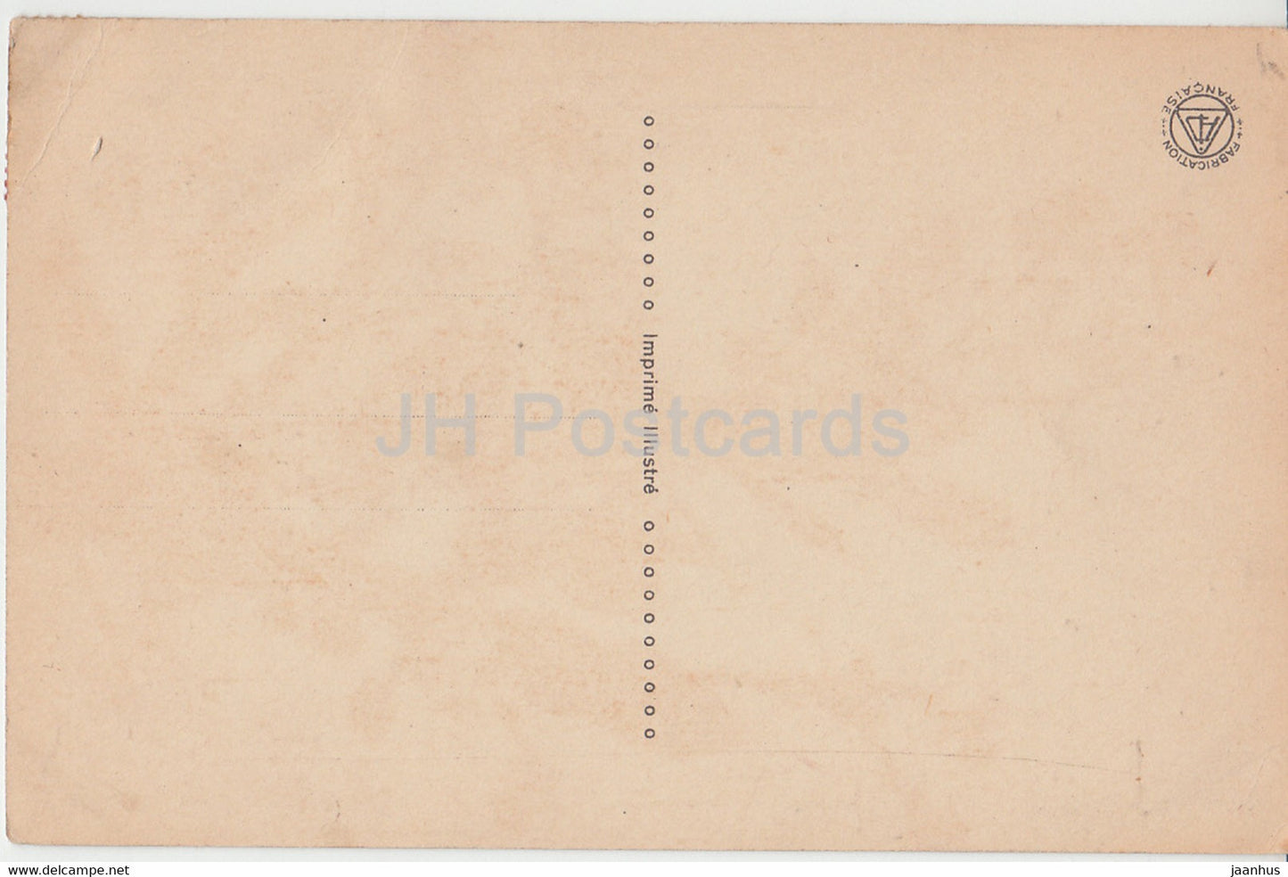 blue flowers - old postcard - France - used