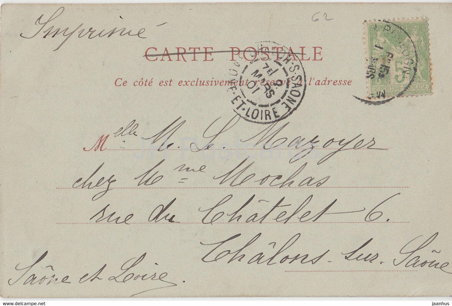 Boulogne sur Mer - Notre Dame de Boulogne - 21 - old postcard - 1901 - France - used