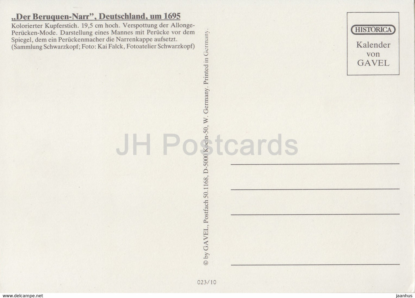 Historica - Der Beruquen Narr - Germany - unused