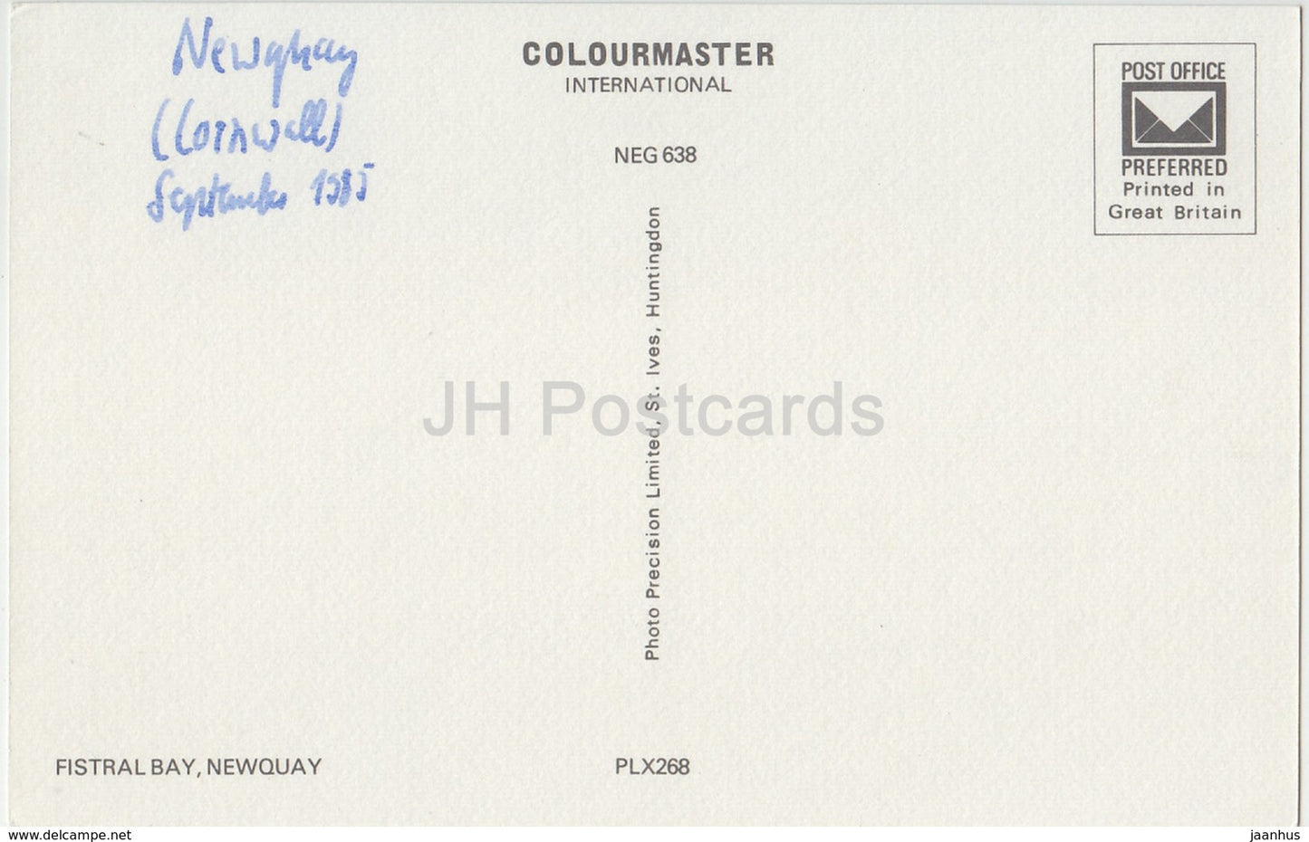 Newquay - Fistral Bay - PLX268 - 1985 - United Kingdom - England - used
