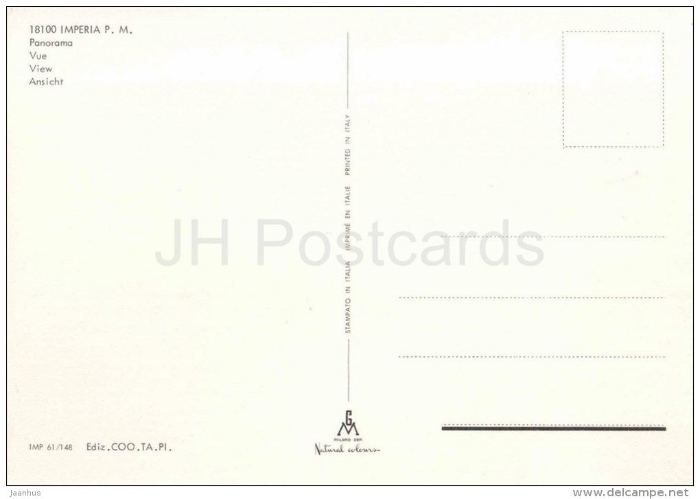 panorama - Imperia P.M. - ship - IM 61/148 - Italia - Italy - unused - JH Postcards