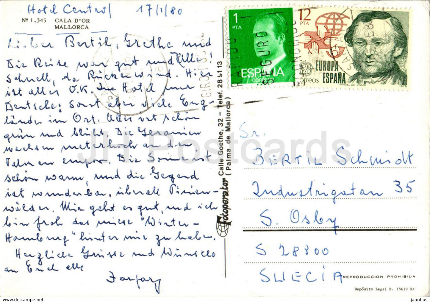 Recuerdo de Cala D'Or - Mallorca - multiview - 1345 - 1980 - Spain - used