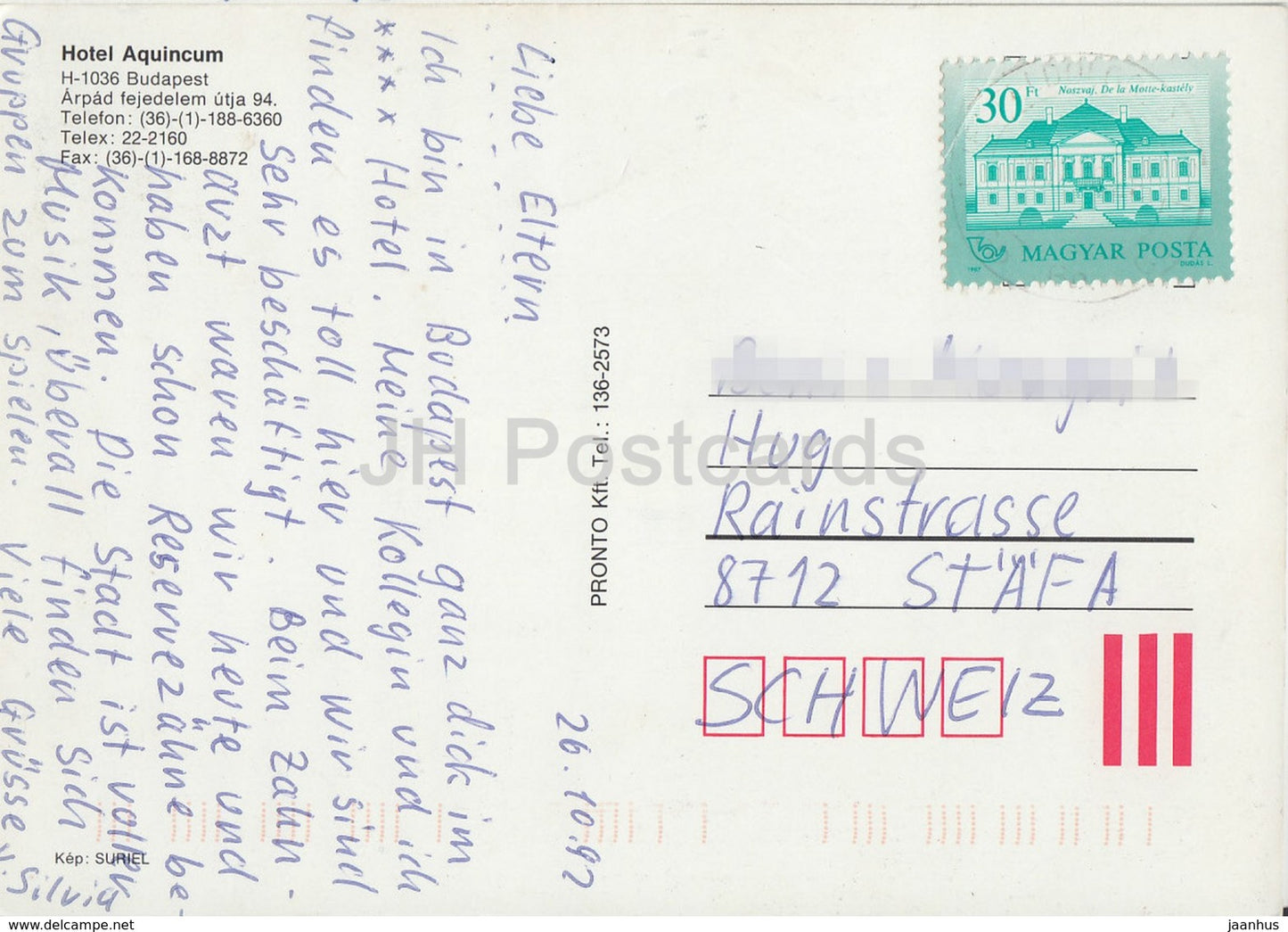 Budapest - parliament - hotel Aquincum - bridge - architecture - 1992 - Hungary - used