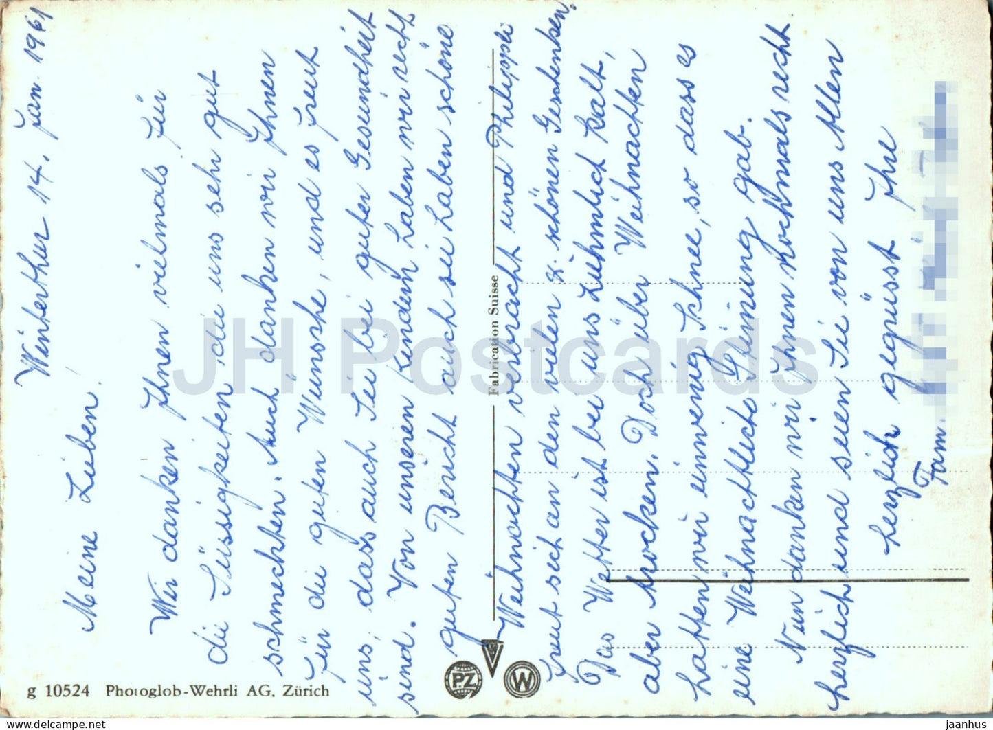 Winterthur mit Kantonsschule - 10524 - 1961 - Switzerland - used