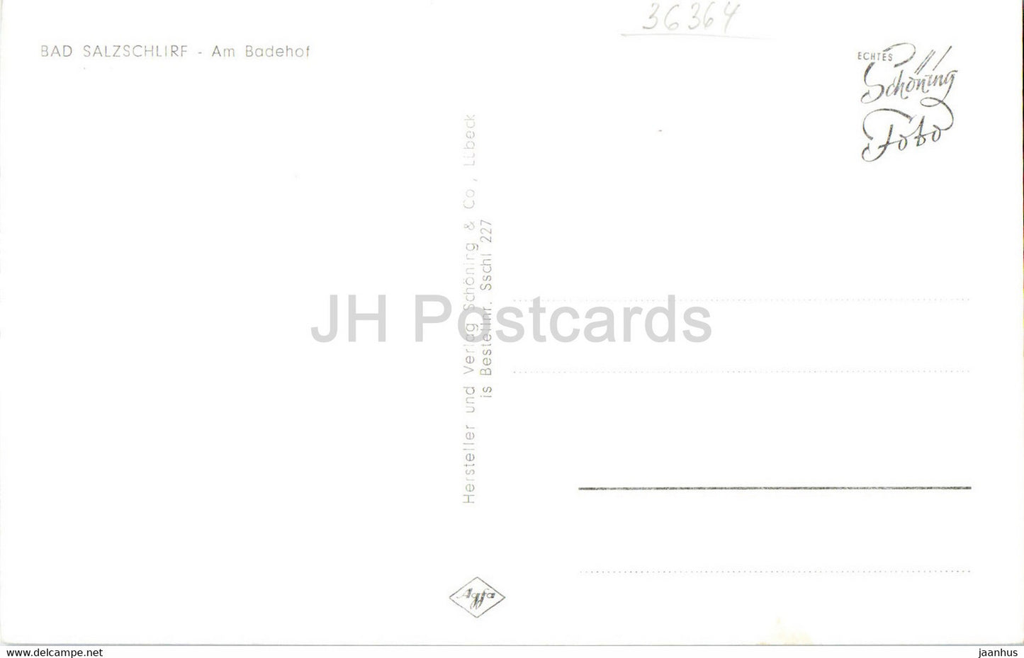 Bad Salzschlirf - Am Badehof - carte postale ancienne - Allemagne - inutilisée