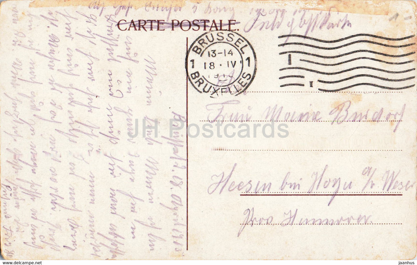 Bruxelles - Brussels - La Tour Japonaise - Japanischer Turm - old postcard - 1915 - Belgium - used