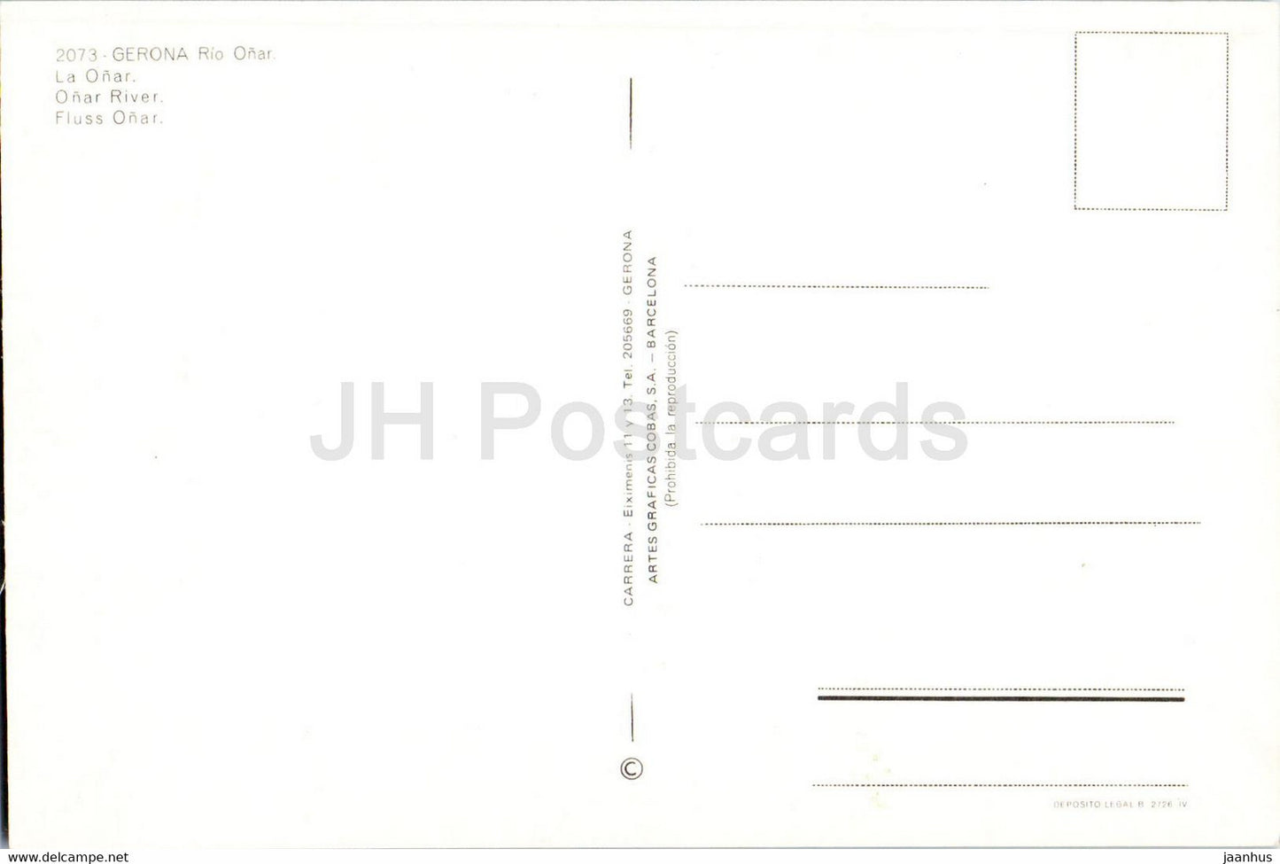 Gerona Rio Onar - La Onar - rivière - pont - 2073 - Espagne - inutilisé