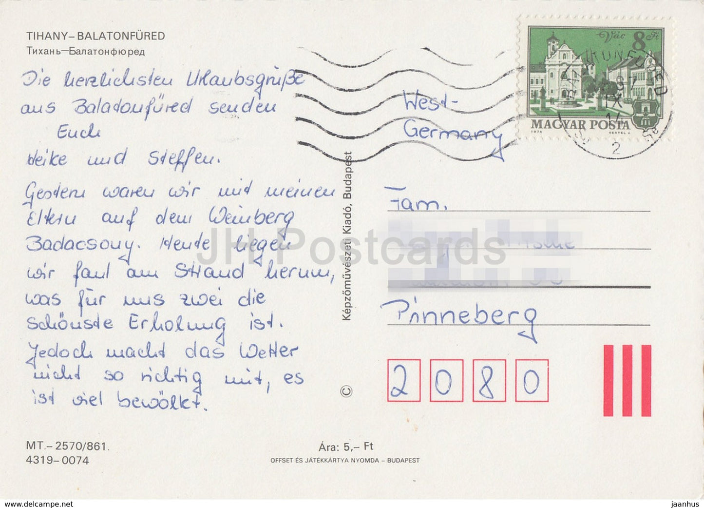 Balaton - Tihany - Balatonfured - bateau - lac - multiview - 1987 - Hongrie - occasion