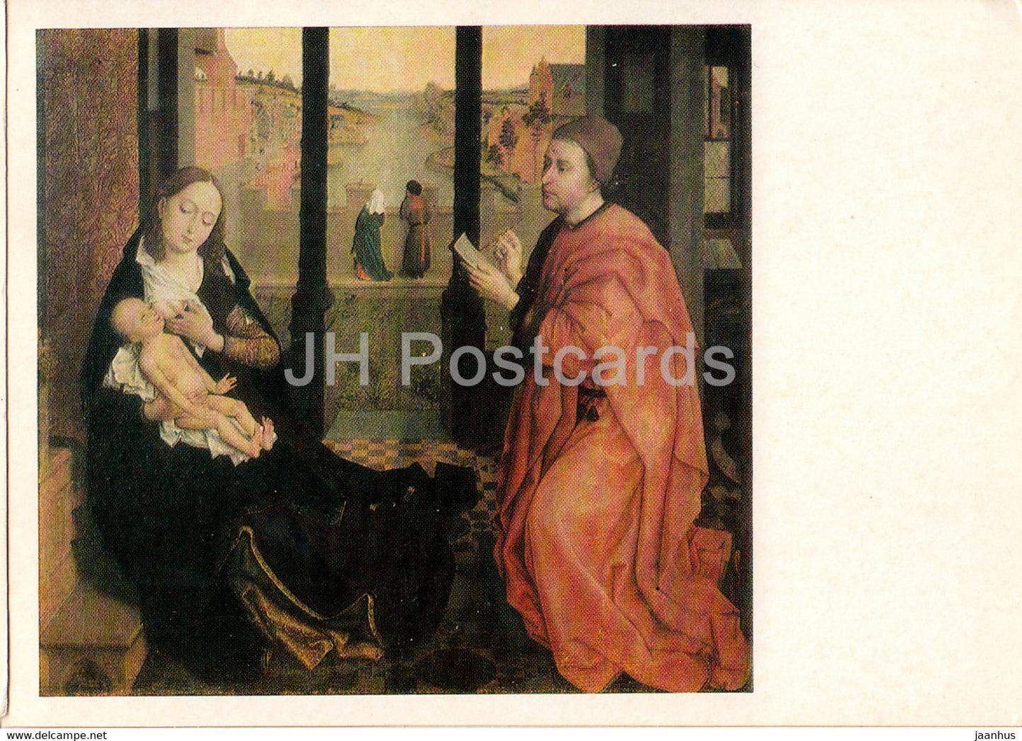 painting by Rogier van der Weyden - Evangelist Luke painting the Madonna - Dutch art - 1972 - Russia USSR - unused - JH Postcards