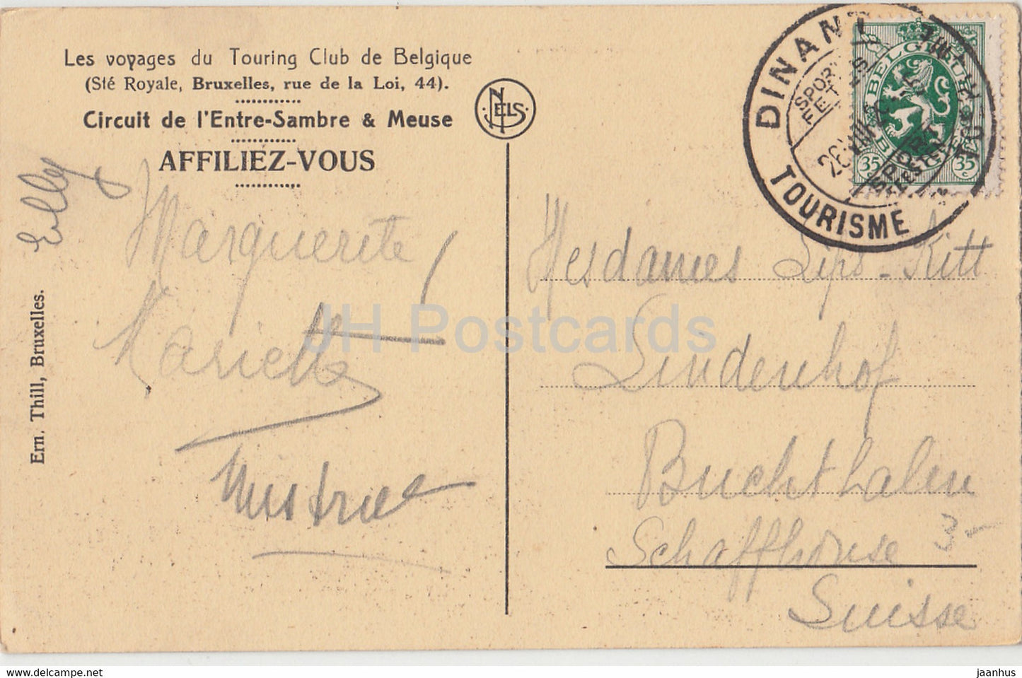 Yvoir - La Meuse et les Rochers de Fidevoye - old postcard - Belgium - used