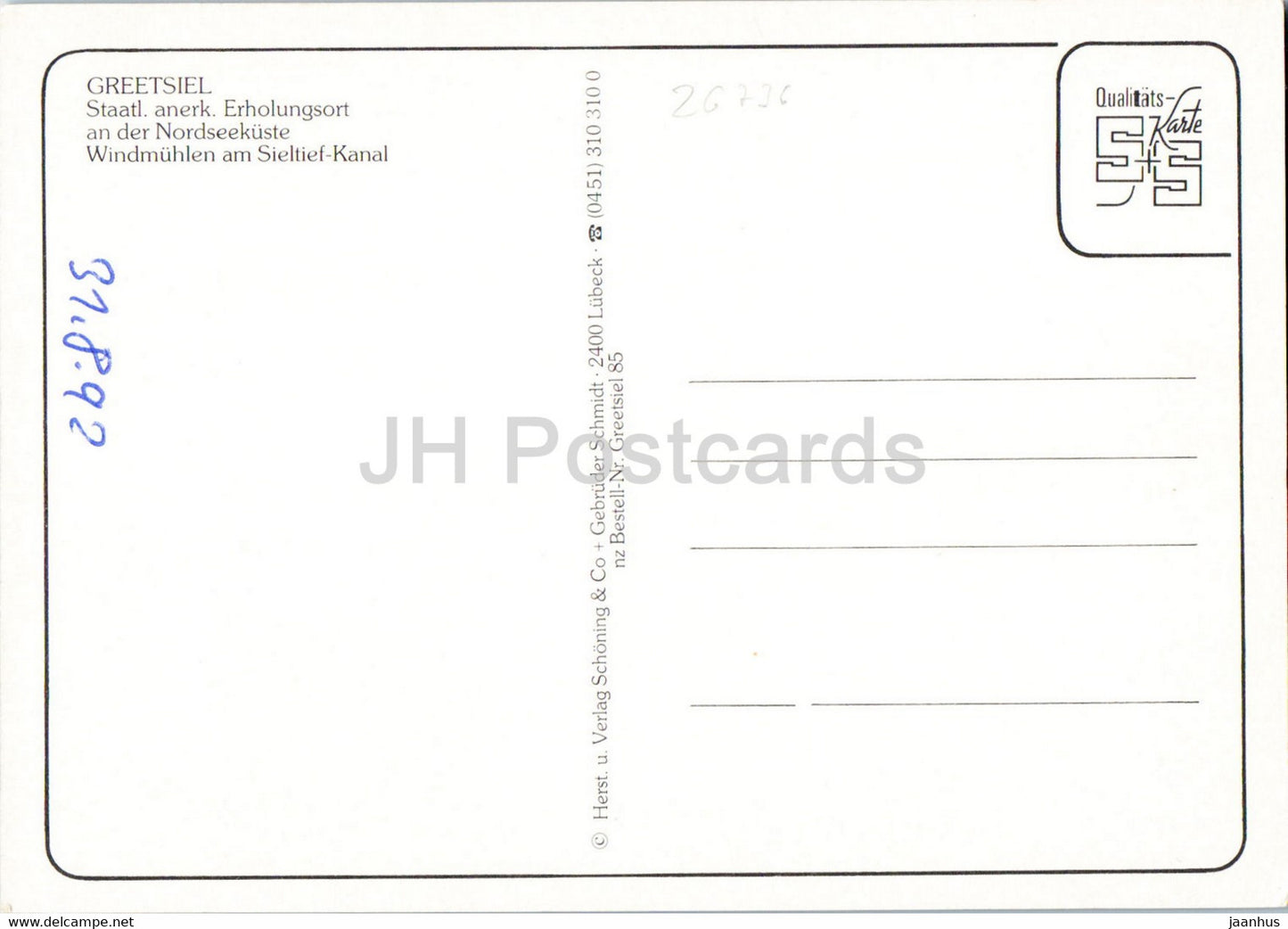 Nordseekustenbad Greetsiel - Doppelmuhlen - windmill - 1979 - Germany - used