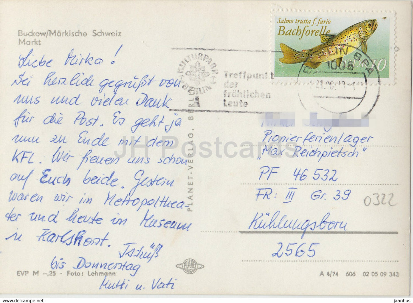 Buckow - Markische Schweiz - Markt - Allemagne DDR - occasion