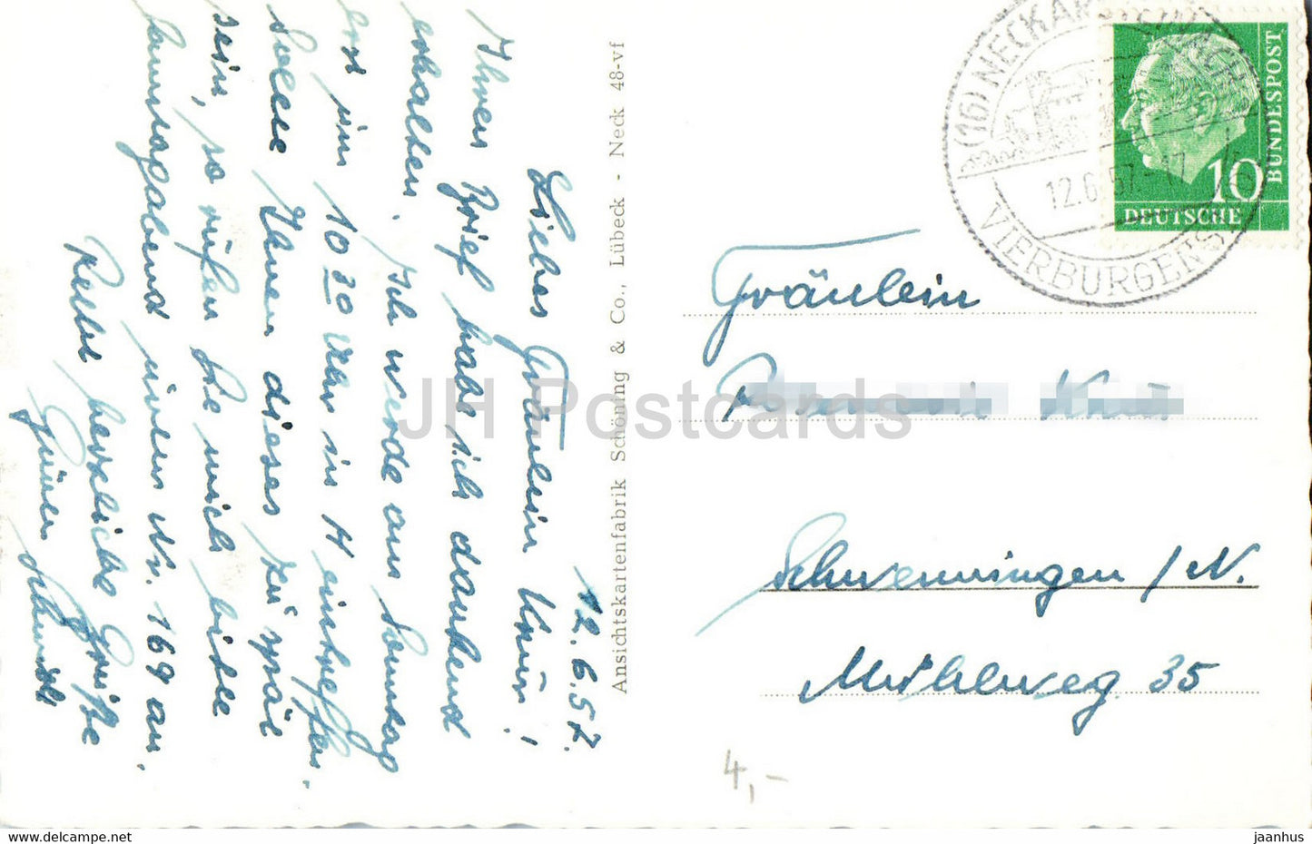 Gruss aus der Vierburgenstadt Neckarsteinach - alte Postkarte - 1957 - Deutschland - gebraucht